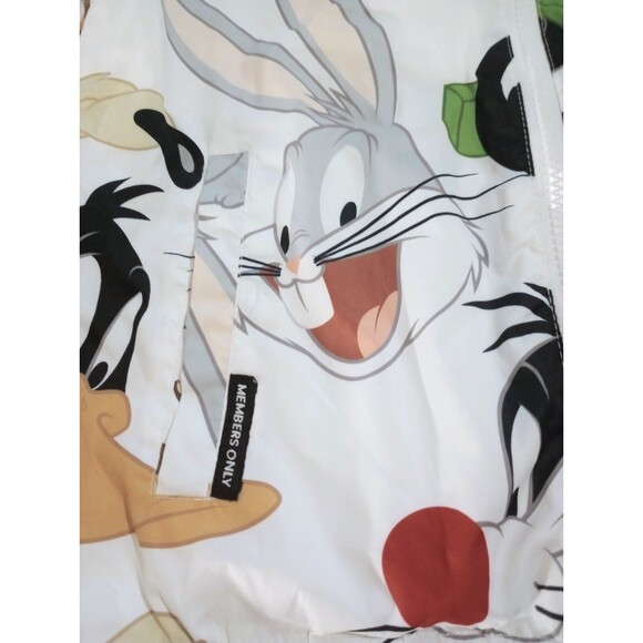 Looney Tunes Character Jacket sz 10/12 Youth Members Only Hooded Windbreaker - Picture 5 of 8